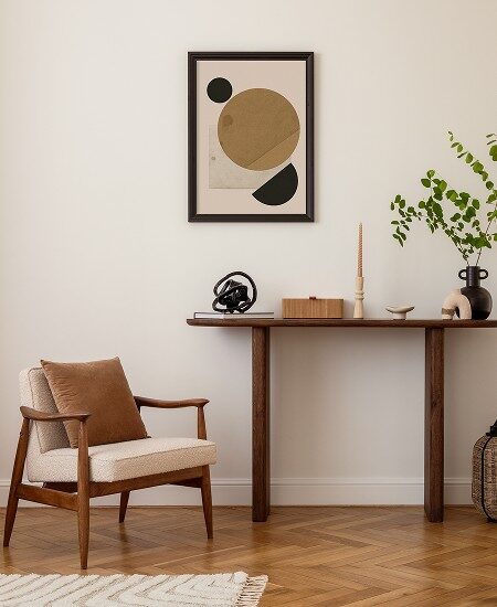 Hardwood flooring in modern office